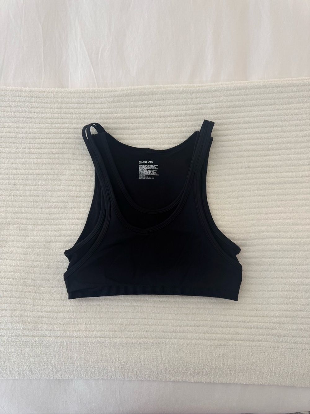 Double Seamless Bra in Black HELMUT LANG